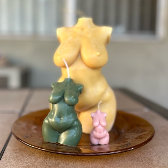 Extra large plus-size goddess candle SET (one massive one medium) - Picture 14 of 14